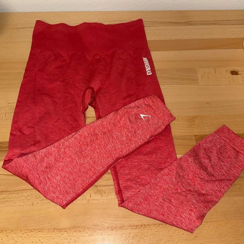 Gymshark ombré red workout Leggings